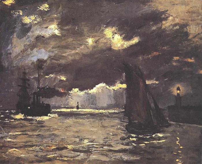 Claude Monet A Seascape, Shipping by Moonlight Germany oil painting art